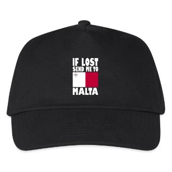 Drapeau de Malte - Casquette de baseball Enfant - noir - Devant