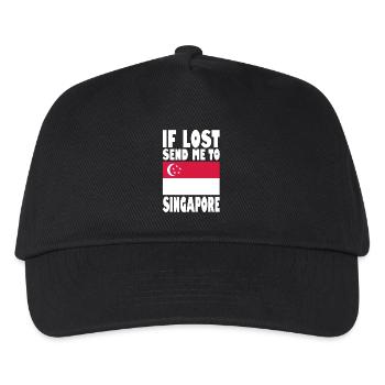 Singapore Flag Saying - Kids’ Baseball Cap - black - Front