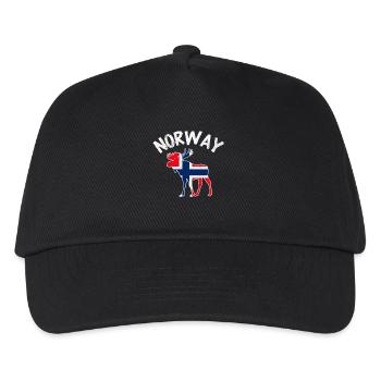 Norwegen - Kinder Basecap - Schwarz - Vorne