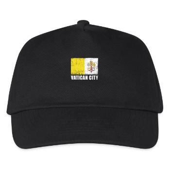Vatican City Flag Grunge Vatican City Flag - Kids’ Baseball Cap - black - Front