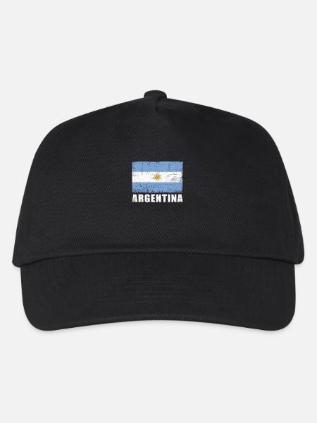 Argentinien Flagge Grunge Argentinien Fahne - Kinder Basecap - Schwarz