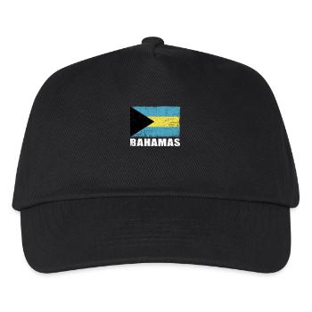 Bahamas Flag Grunge Bahamas Flag - Kids’ Baseball Cap - black - Front