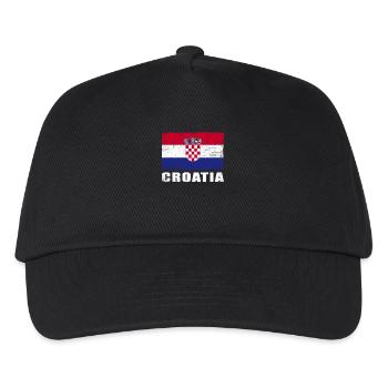 Croatia Flag Grunge Croatia Flag - Kids’ Baseball Cap - black - Front