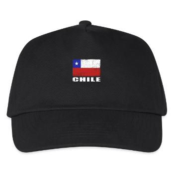 Chili Drapeau Grunge Chili Drapeau - Casquette de baseball Enfant - noir - Devant