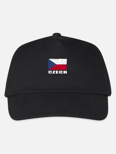 Czech Republic Flag Grunge Czech Flag - Kids’ Baseball Cap - black