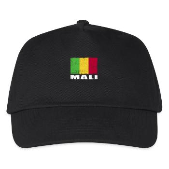 Drapeau du Mali Grunge Drapeau du Mali - Casquette de baseball Enfant - noir - Devant