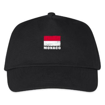 Monaco Flag Grunge Monaco Flag - Casquette de baseball Enfant - noir - Devant