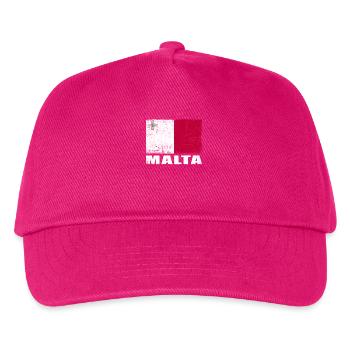 Malta Flag Grunge Malta Flag - Kids’ Baseball Cap - fuchsia - Front