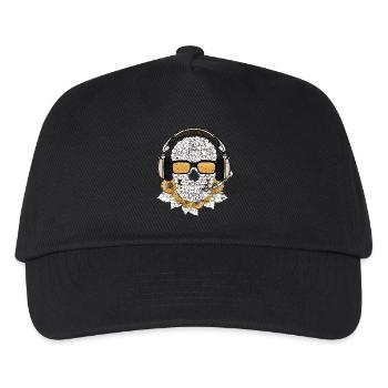 Musik Skull - Kinder Basecap - Schwarz - Vorne