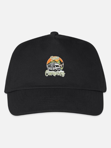 Team Camping Camper Campen - Kinder Basecap - Schwarz