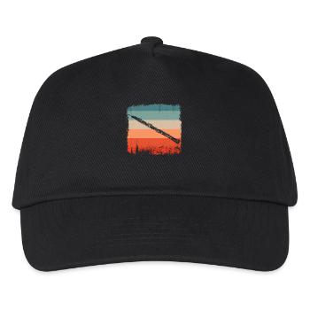 Clarinet Player Retro Clarinet Silhouette - Kids’ Baseball Cap - black - Front