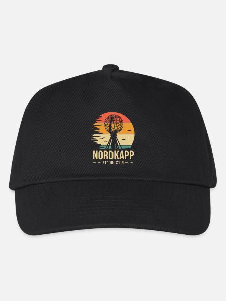 Nordkap Nordkap Norwegen - Kinder Basecap - Schwarz