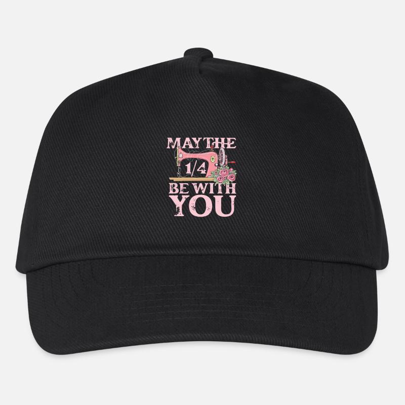 May the 1 4 be with you sewing - Kinder Basecap - Schwarz