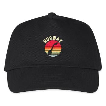 Norwegen - Kinder Basecap - Schwarz - Vorne