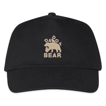 Stolzes Twin Dad Design Mit Twin Dad Bear - Kinder Basecap - Schwarz - Vorne