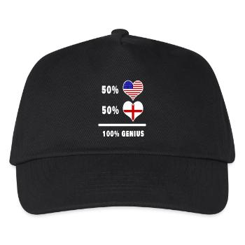 Angleterre et USA Genius / cadeau - Casquette de baseball Enfant - noir - Devant