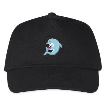 Perle de dauphin - Casquette de baseball Enfant - noir - Devant