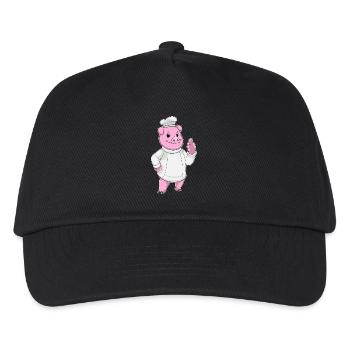 Pig Chef Chef Hat Cooking - Kids’ Baseball Cap - black - Front
