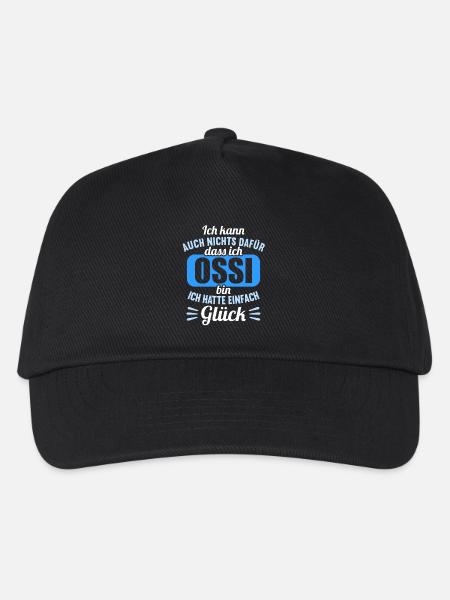 DDR Ostdeutschland Osten Ostalgie Ossi - Kinder Basecap - Schwarz