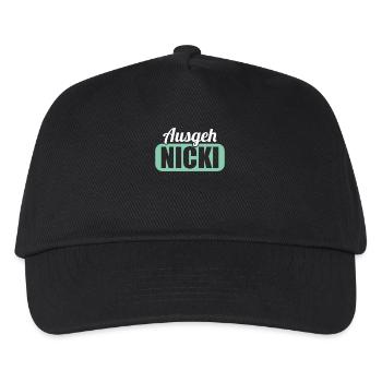 DDR Ostdeutschland Osten Ossi Ausgeh Nicki - Kinder Basecap - Schwarz - Vorne