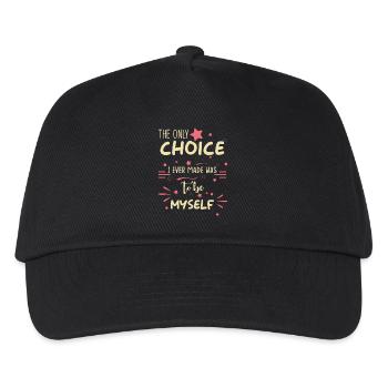Inspiration Spruch Selbstbewusstsein Selbst Sein - Kinder Basecap - Schwarz - Vorne