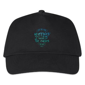 Cast all your worries on him - Kids’ Baseball Cap - black - Front