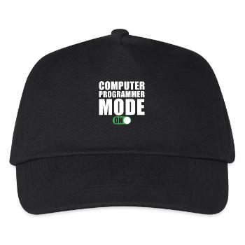 Computer Programmer Mode On - Kinder Basecap - Schwarz - Vorne