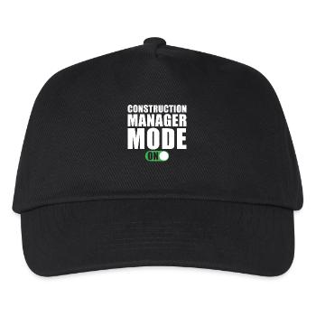 Bauleiter Modus An - Kinder Basecap - Schwarz - Vorne