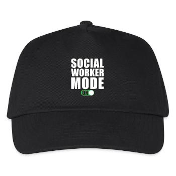 Sozialarbeiter Modus an - Kinder Basecap - Schwarz - Vorne