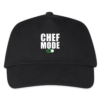 Chefkoch Modus Ein - Kinder Basecap - Schwarz - Vorne