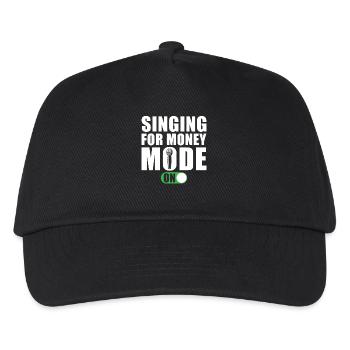 Sängerin Singen Sagen Singen Für Geld Modus Ein - Kinder Basecap - Schwarz - Vorne