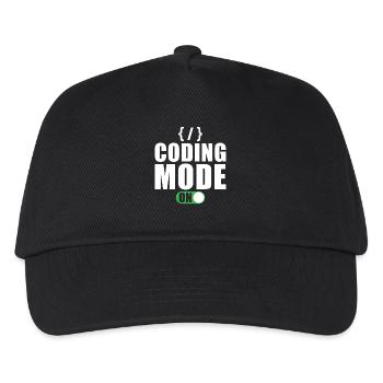 Coder Entwickler Programmierer Geschenk - Kinder Basecap - Schwarz - Vorne