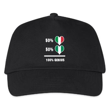 Brillant Italie et Nigeria / Cadeau - Casquette de baseball Enfant - noir - Devant