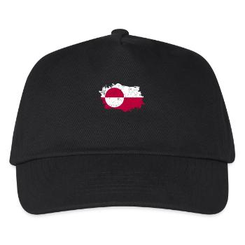 Greenland Flag Grunge Greenland Flag - Kids’ Baseball Cap - black - Front