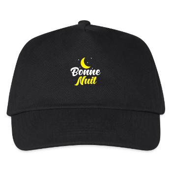Bonne Nuit Frankreiich Französisch Gute Nacht - Kinder Basecap - Schwarz - Vorne