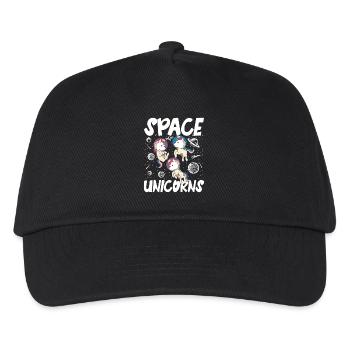 Space unicorns - Kinder Basecap - Schwarz - Vorne