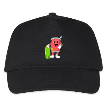 Dose Skater Skateboard - Kinder Basecap - Schwarz - Vorne