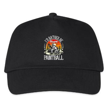 Paintball - Kinder Basecap - Schwarz - Vorne