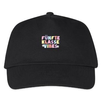 5. Klasse Vibes Schulkind 5. Klasse - Kinder Basecap - Schwarz - Vorne