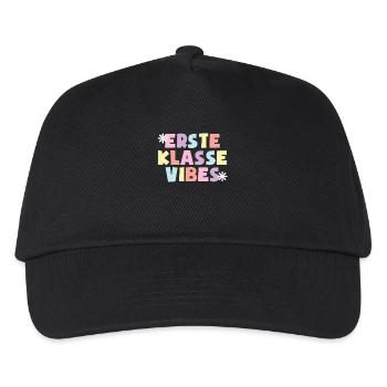1. Klasse Vibes Schulkind 1. Klasse - Kinder Basecap - Schwarz - Vorne
