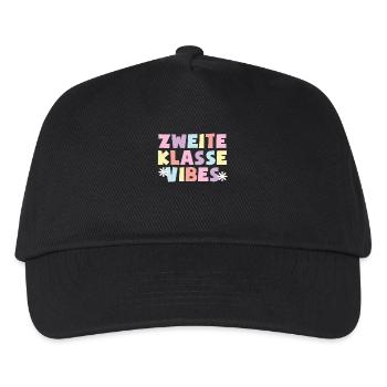 2. Klasse Vibes Schulkind 2. Klasse - Kinder Basecap - Schwarz - Vorne
