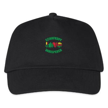 Schafkopf Whisperer Kartenspiel Spielkarte - Kinder Basecap - Schwarz - Vorne