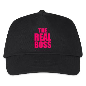The real boss - Kids’ Baseball Cap - black - Front