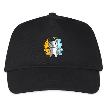 Ange chat et diable - Casquette de baseball Enfant - noir - Devant