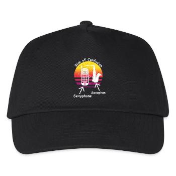Saxophone and sexphone - Kids’ Baseball Cap - black - Front
