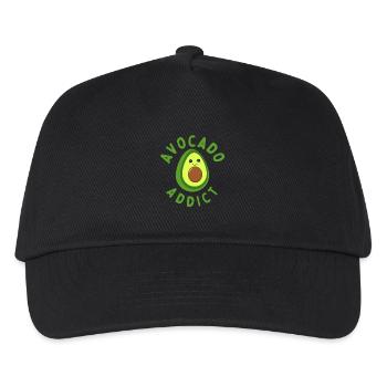 Avokado Süchtig Leckere und süße Avokado - Kinder Basecap - Schwarz - Vorne