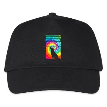 Dog Hippie Tie Dye - Kids’ Baseball Cap - black - Front