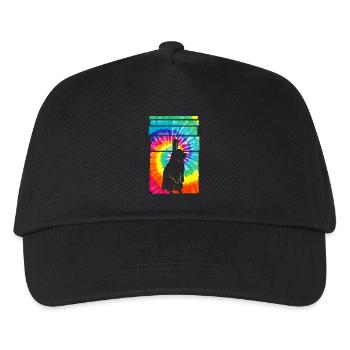 Rabbit Hippie Tie Dye - Kids’ Baseball Cap - black - Front