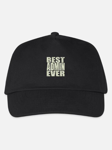 Best Admin ever Admin Geschenk - Kinder Basecap - Schwarz
