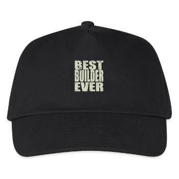 Best Bauarbeiter ever Bauarbeiter Geschenk - Kinder Basecap - Schwarz - Vorne